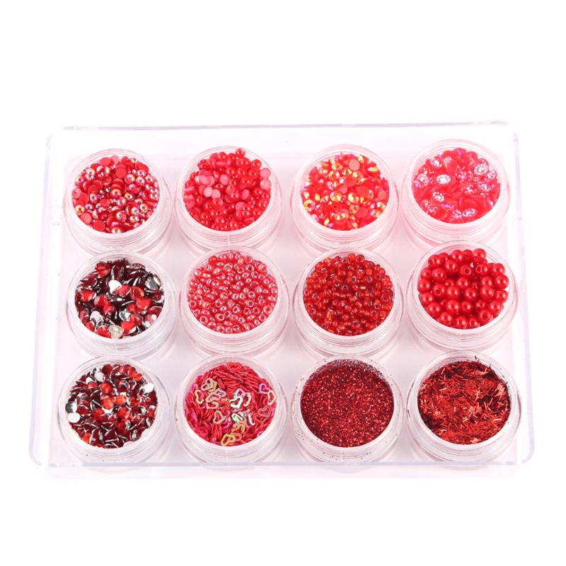 

High Quality 12 Box/set Holographic Nail Art Sequins Glitter Nail Sequins Powder for DIY Art Makeups Supplies