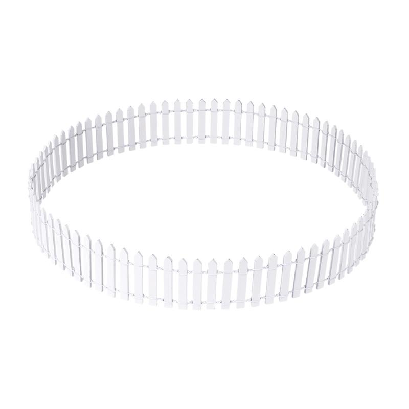 

1 Pc Wood Fence Portable Lightweight White Color Picket Fence Mini House Miniature for Patio Lawn