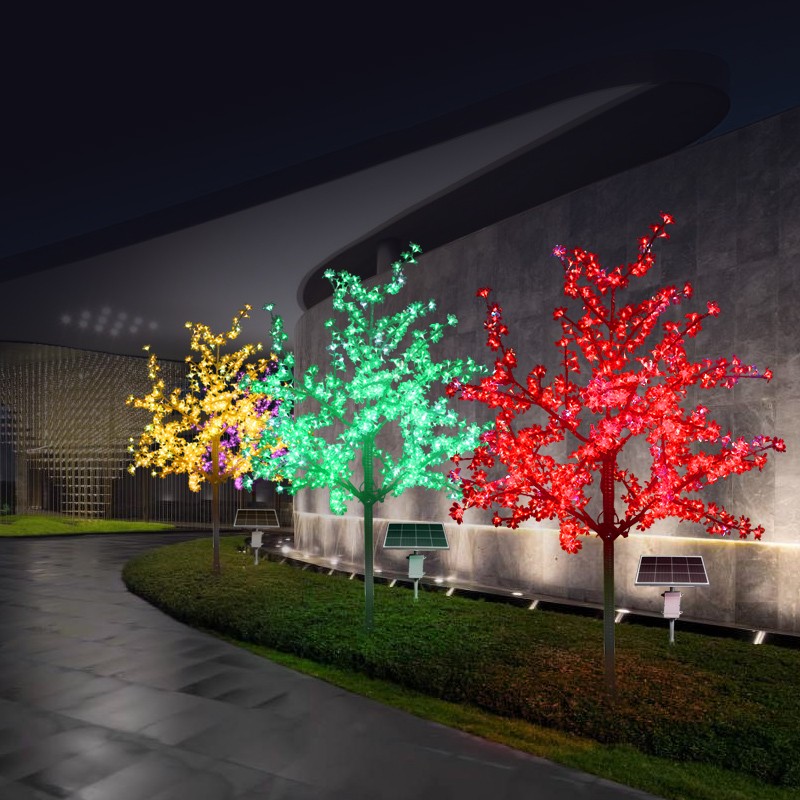 

LED Artificial Cherry Blossom Tree Light Christmas tree Light 1248pcs LED Bulbs 2m/6.5ft Height 110/220VAC Rainproof Outdoor Use