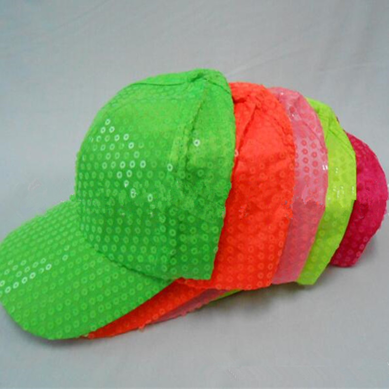 

Adults Men Women Fluorescence Sequins Baseball Hat Hip-hop Dance Performance Show Party Hats