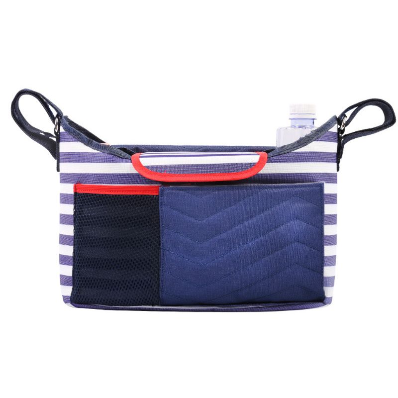 

Pram Pram Bag Organiser Large Capacity for Baby Stroller Accessories with Diaper changing pad & Shoulder Strap Used as Carry-On