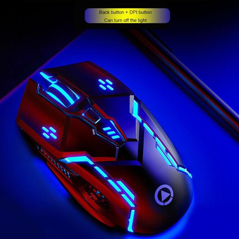 

6D Gaming Mouse Wired Mute Mouse Gamer Mice 4 Speed DPI RGB Backlight USB Computer for PUBG Computer PC Laptop Gaming