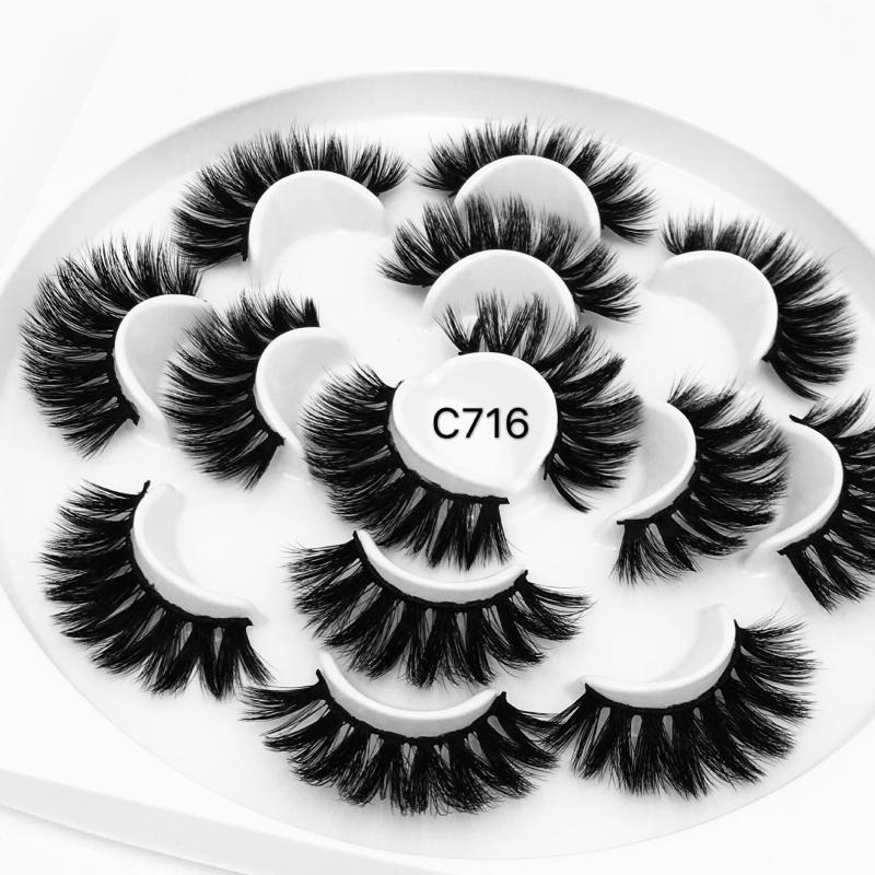 

NEW 7 pairs natural false eyelashes 22mm-25mm fake lashes long makeup 3d mink lashes eyelash extension mink eyelashes for beauty