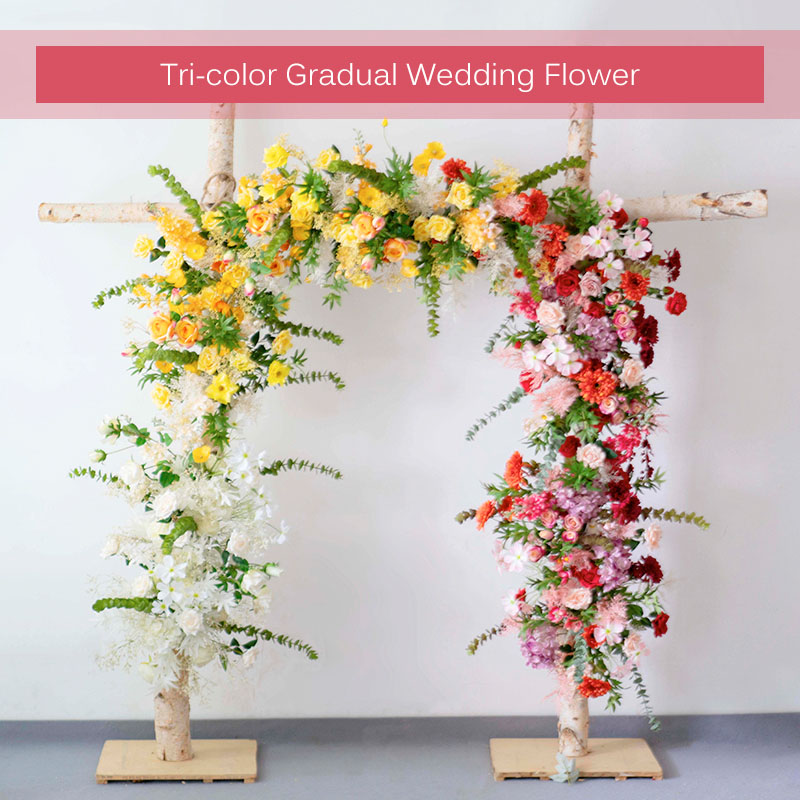 

Wedding Flower Art Tri-color Gradual Flower Pair Wedding Simulation Guide Decoration and Decoration Projects, Part a