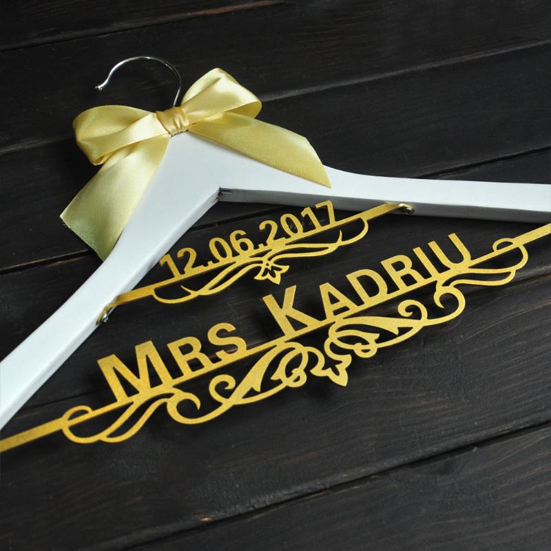 

personalized Wedding Hanger with Date Bridal Bride Hanger Custom dress