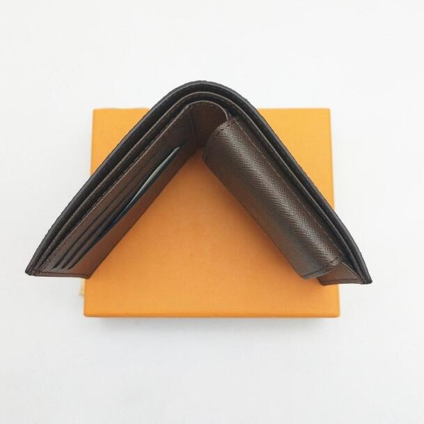 

HBP Men Holders billfold wallet Plaid pattern Man Wallets high-end designer Coin with box, Brown letter wallet