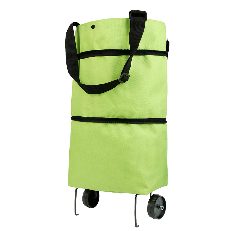 Selotrot Shopping Pieghevole Rimorchiatore Borsa Portatile Multifunzione Grande capacit/à Oxford Totalizzatore Carrello Verde