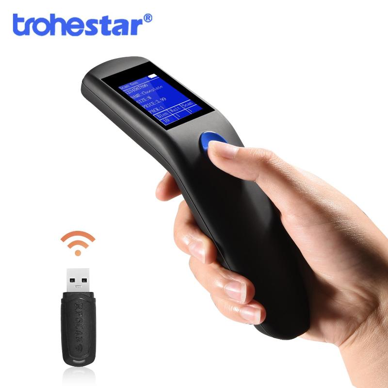 

Barcode Scanner 1D Portable Bar Code Reader Inventory Wireless Scanner Barcode CCD with Screen Goods Description Display