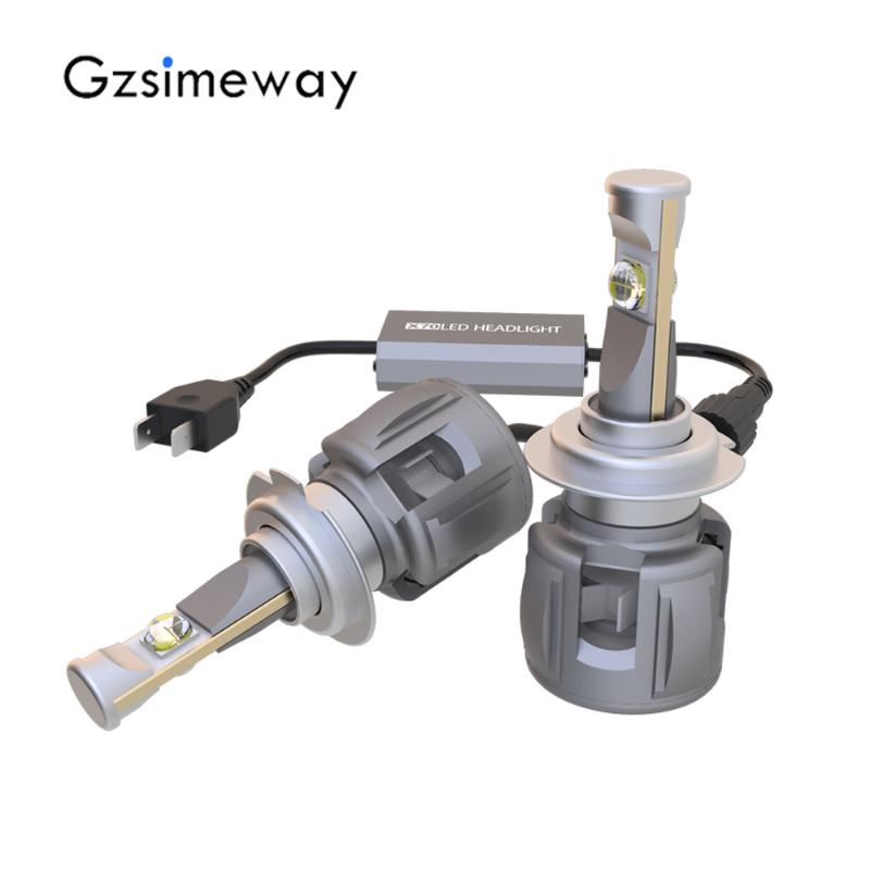 

2PCS Auto Lamp 9005 3 LED H7 H4 9012 4 9006 Headlight with XHP70 chip 15600LM 6000K H8 H9 H11 LED Light Bulbs car fog lamp