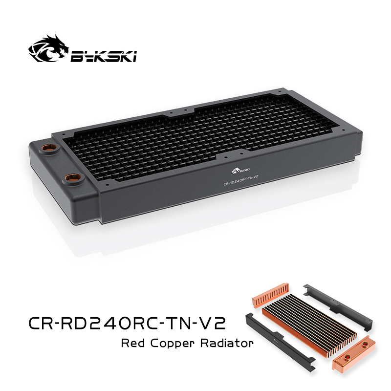 

BYKSKI 240mm Copper Radiator for PC Cooling 30mm Thickness for 12cm Fan Water Cooler High performance cooler Radiator 120mm fan