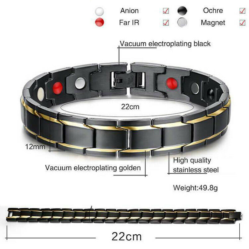 

Charm Bracelets 2021 Therapeutic Energy Healing Bracelet Women Men Couple Jewelry Titanium Steel Magnetic Therapy