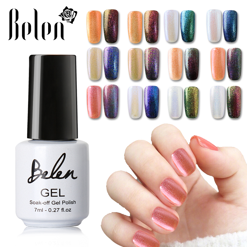 

Belen 3D Chameleon Phantom Gel Nail Polish Set 5pcs Gel And 1pcs Black Base Coat Led UV Lacquer Varnish 7ml Gelpolish, 001