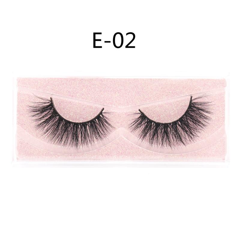 

Top Eyelashes 3D Mink Lashes Natural HandMade Full Strip Lashes Transparent terrier Short Mink Free private label logo