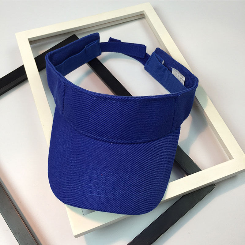 

Light Weight Plain Men Women Summer Outdoor Sport Sun Visor Cap Hat for Golf Hiking Tennis royal blue khaki pink red green black, White