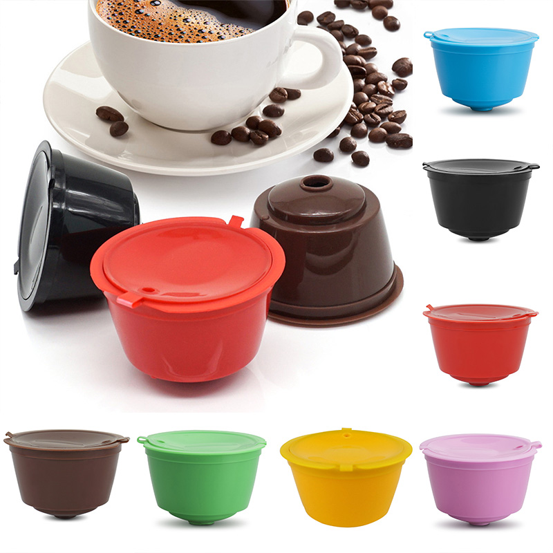 

Reusable Coffee Filter Cup for Gusto Refillable Cap Spoon Brush Filter Baskets Pod Soft Taste Sweet Kitchen Tools