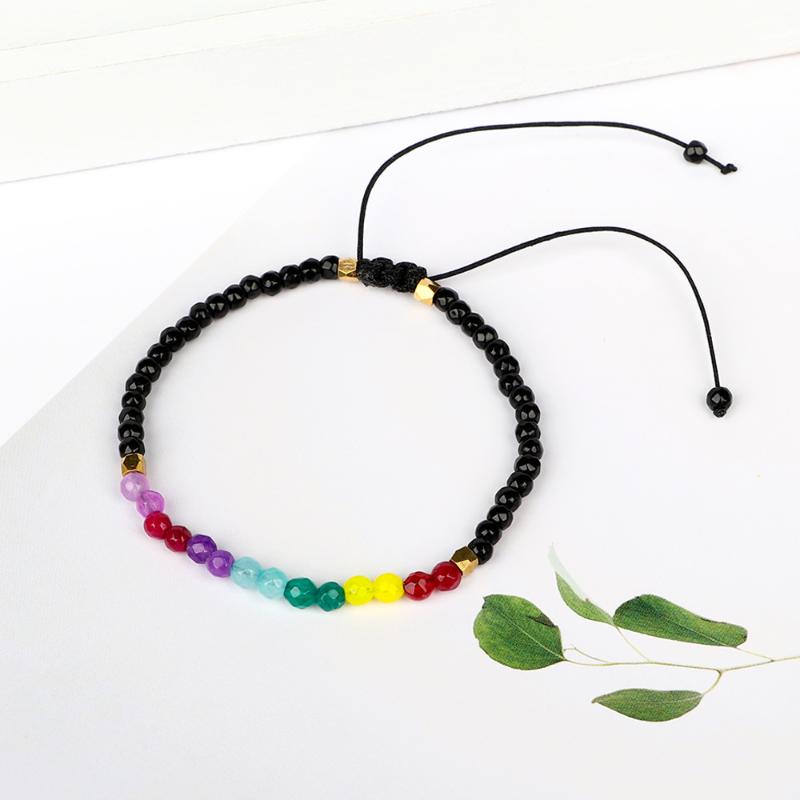 

Creative 12 Constellation Lucky Stone Bead Bracelet 3mm Bead Bracelet Bohemia Lady Adjustable For Lovers Fashion Bracelet,1pcs