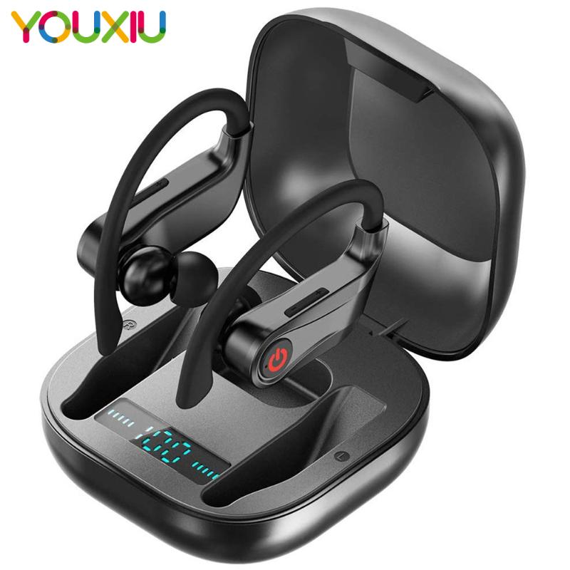 

Q62 Earphone bluetooth 5.0 Wireless Headset HiFi Waterproof Handsfree Earbud Power Display Smart Touch Bilateral Call Earbud