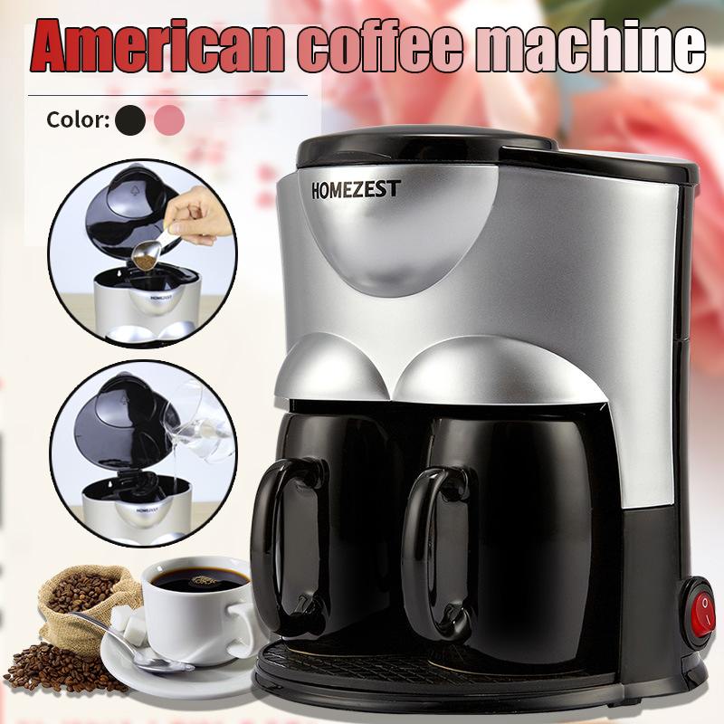 

Electric Mini Coffee Machine Coffee Maker Ceramic Double Cup Household Full Automatic Americano China Cafetera Espresso