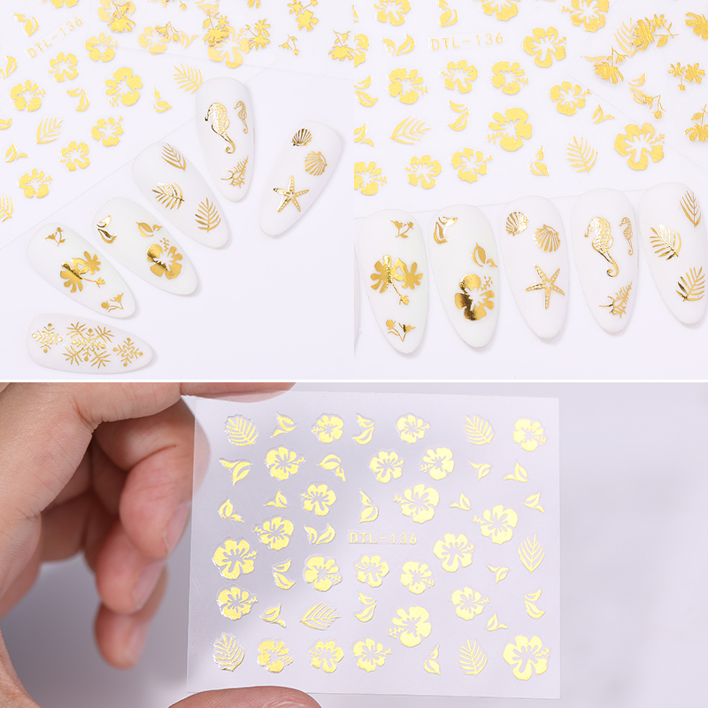 

1 Sheet Mix Patterns 3D Flower Nail Sticker Nail Art Transfer Stickers Decorations DIY Decals Slider Wraps Decor