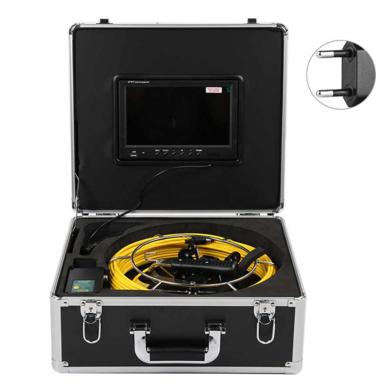

9in Display DVR 1080P Dual Camera IP68 Waterproof Underground Pipe Inspection with 98.4ft Cable 100&#8209 240V