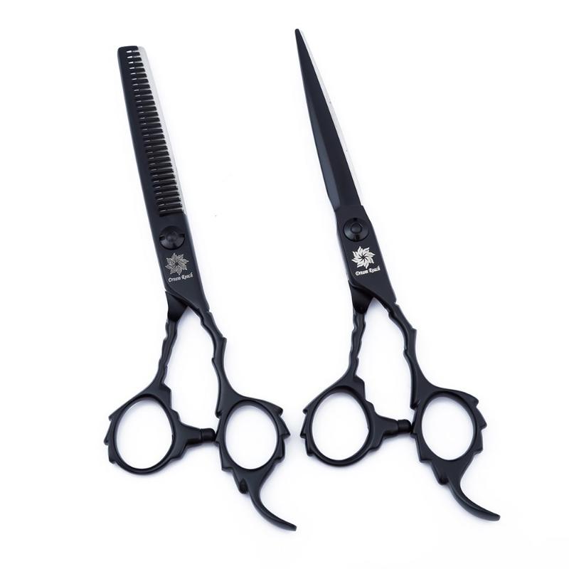 

Hair Scissors Japan 440C Stainless Steel 6.0" Professional Hairdressing Barber Cutting and Thinning/Blending Scissors / Shears