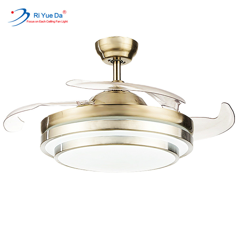 

Riyueda Factory Price Modern Decorative Energy Saving Electric Ceiling Fan With Led Light