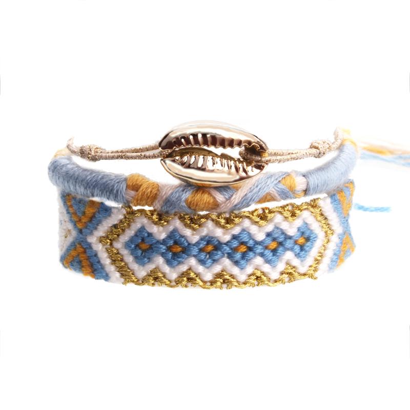 

Boho Cowrie Seashell Chinese Staircase Twist Knot Woven Friendship Bracelet Women Men 3pcs Set Stack Elastic Cord Tassel Jewelry
