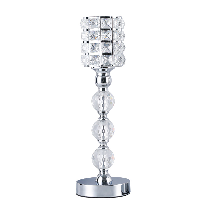 

European Crystal Metal light Candle Holder For Coffee Dining Table Wedding Christmas Halloween Party Home Decoration ZXT004