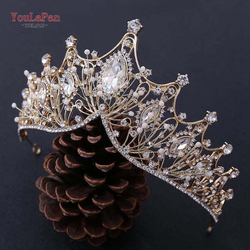 

YouLaPan HP334 Silver Rhinestone Crown and Tiara Wedding Hair Accessories For Women Bridal Tiara Hair Crown Wedding Headpi