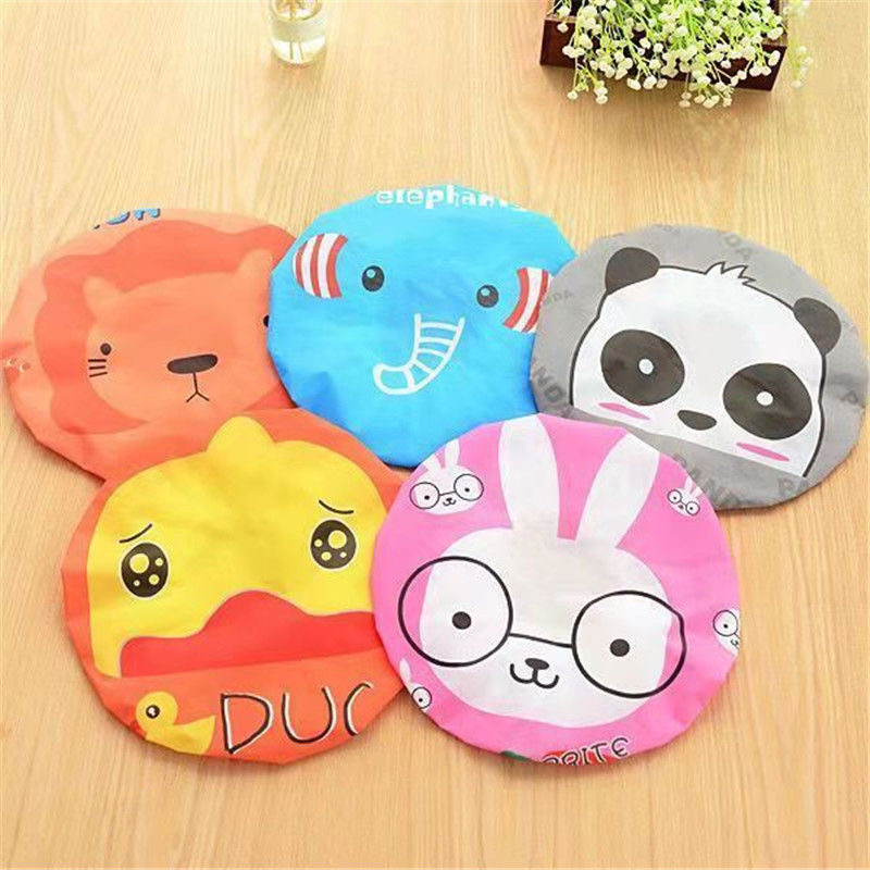 

Sale Shower Cap Waterproof High Quality Hair Salon Elastic 50PC Thicken For Women Bath Hat Products for bathroom
