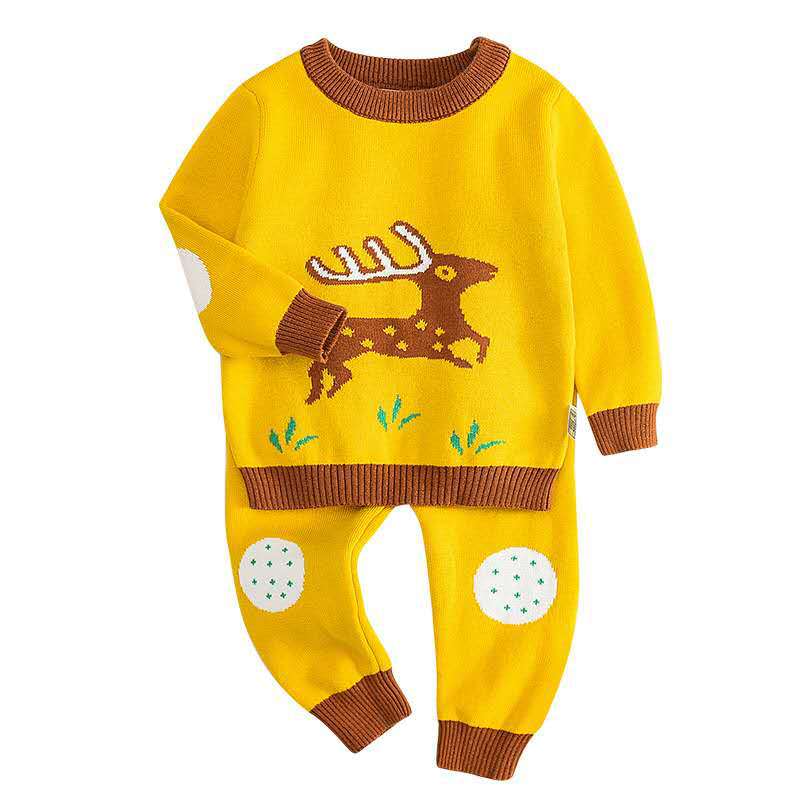 

Baby girl outfit Baby Knitted suit Kids Clothes Cartoon bunny Toddler Girls infant suit print Tops Pants Set for Baby girl Suit, As picture3