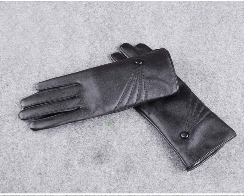 

New Fashion Motorcycle Luxurious Women Girl Leather Winter Super Warm Gloves Cashmere high-quality Gloves Sport Accessories A40