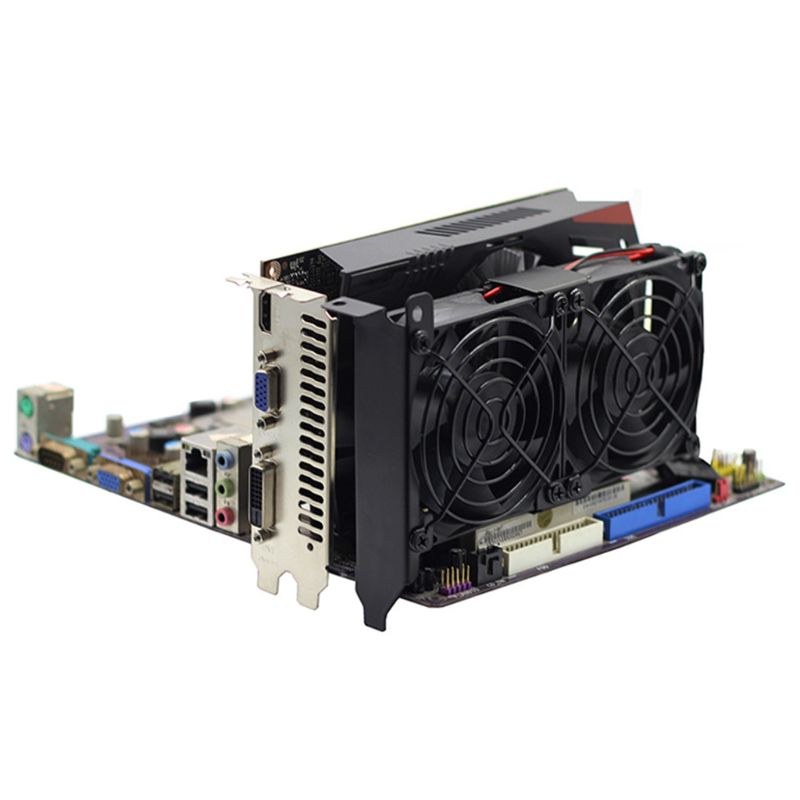 

Universal VGA Cooler Dual 80mm Graphics Card Heatsink Double Three Fan GPU Radiator Partner Ultra High Speed Quiet