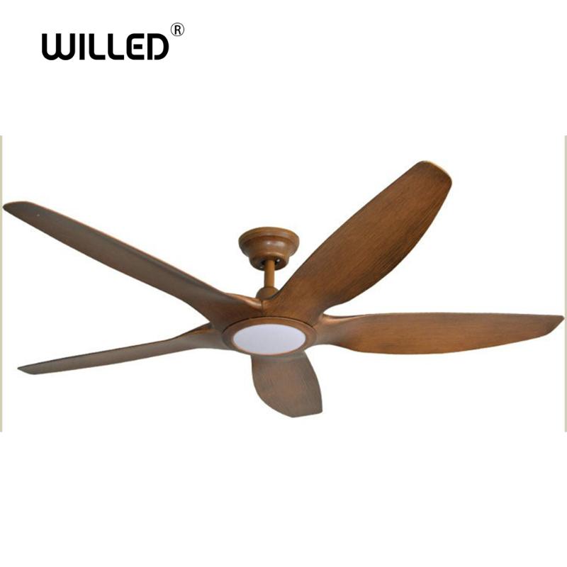 

64 Inch luxury Nordic Ceiling Fans with light American retro remote control fan DC 110V - 220V 5 Blades frequency conversion