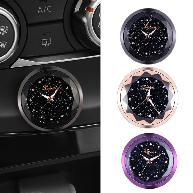 

Car Luminous Watch Mini Cars Internal Stick-On Digital Vigilance Mechanical Quartz Watches Automotive Styling Accessories Gifts