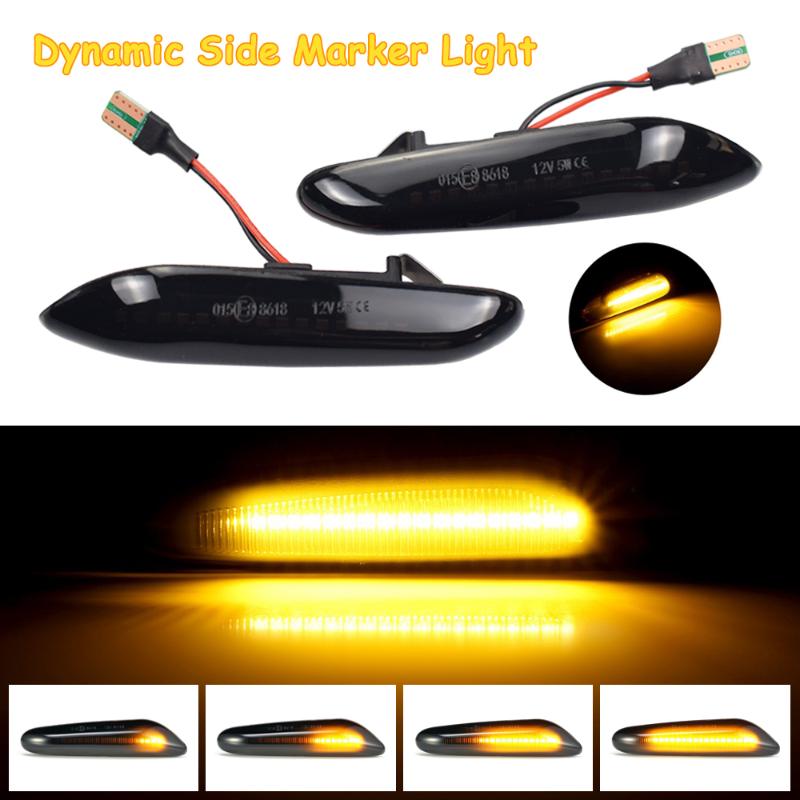 

LED Dynamic Turn Signal Side Marker Light Sequential Blinker Light For E90 E91 E92 E93 E60 E61 E81 E82 E83 E84 E88 E46, As pic