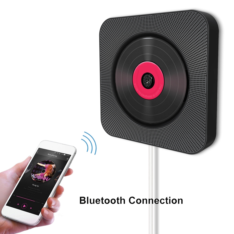 

Kustron Wall Mounted Cd Player Portable Home Audio Speaker Prenatal Education Early Education Bluetooth Speaker Usb Drive Play