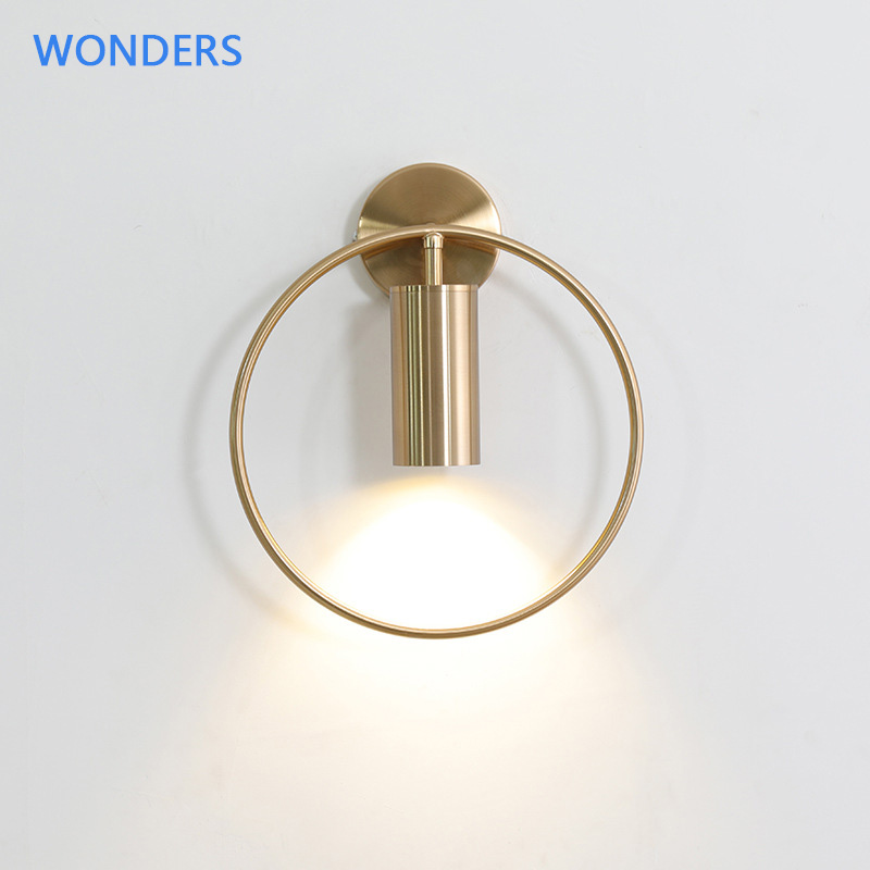 

Nordic creative personality wall lamp Spanish designer minimalist line balcony restaurant bedroom aisle bedside wall lamp