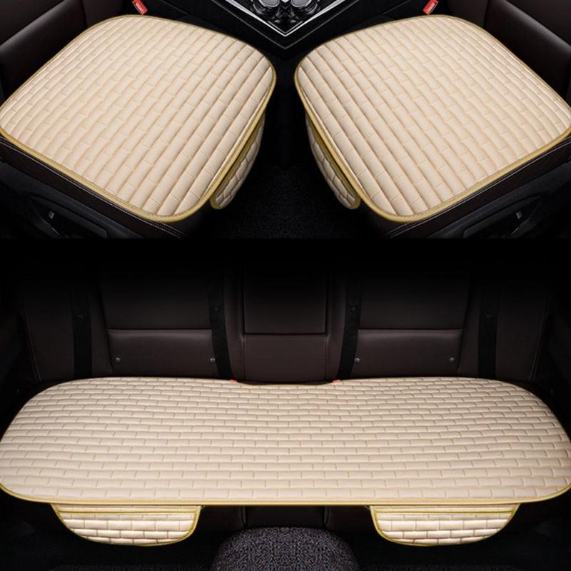 

3-Piece Car Seat Cushion Car Front And Rear Seat Cushion Nonslip Cotton Auto Covers Pad Mat For Most Cars