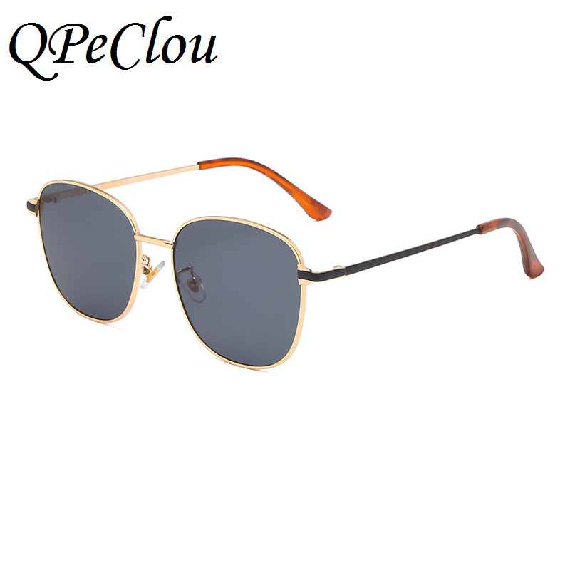 

QPeClou 2020 New Vintage Metal Square Sunglasses Women Brand Designer Round Sun Glasses Men Retro Female Shades