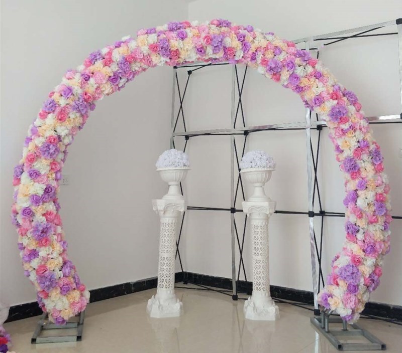 

New Arrival Simulation Rose Hydrangea Flower Rows Wedding Decoration Arch Centerpieces Props 18 colors Available Free Shipping, Color 6