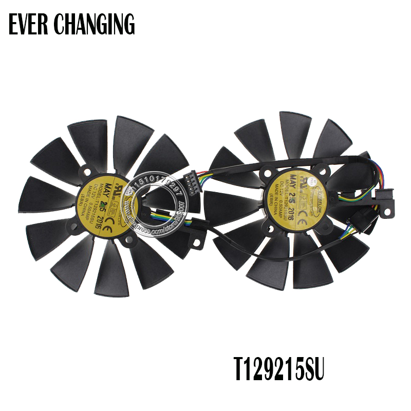 

Free Shipping 2pcs/Lot T129215SU 95mm 12V 0.55A for ASUS GTX970 980 780 STRIX-R9285 Graphics Card Cooler Fan