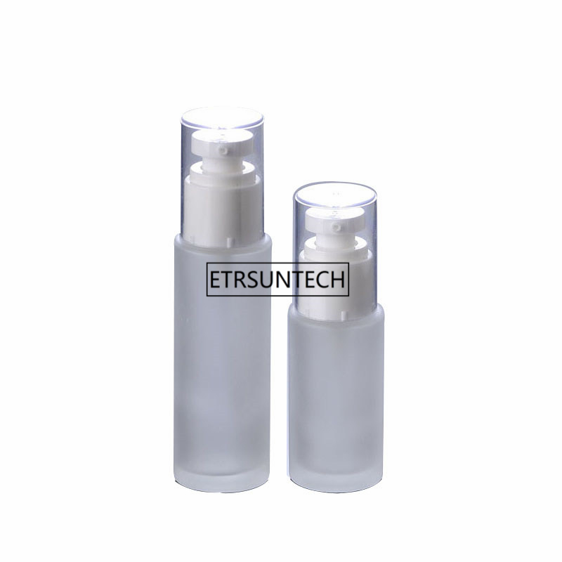 

100pcs 50ml Empty Refill Glass PET Bottle Lotions Serum Pump Dispenser Travel Storage Container Cosmetics Bottles F3459