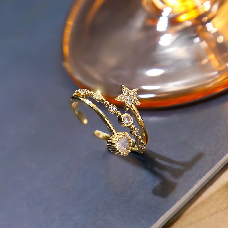 

2020 New Star Lovely Forefinger Ring Star Ring Fashion Cool All-match Female Rose Gold love