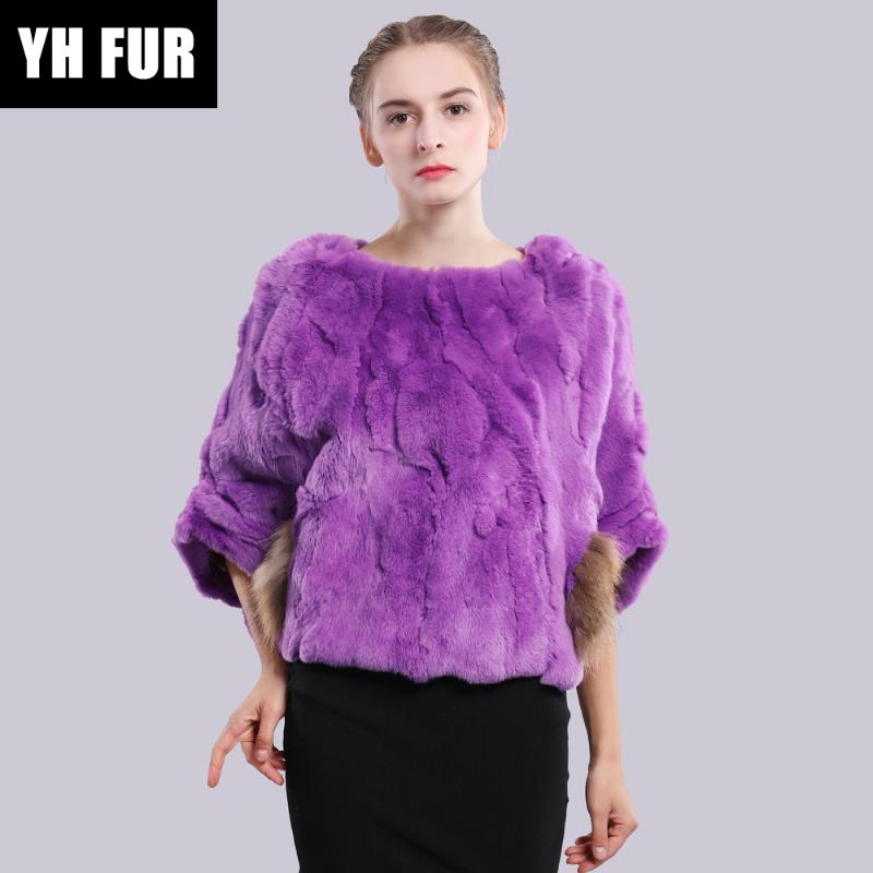 

2020 New Fashion Women Real Natural Rex Fur Real Rex Fur Scarf Warm Soft Poncho Shawl