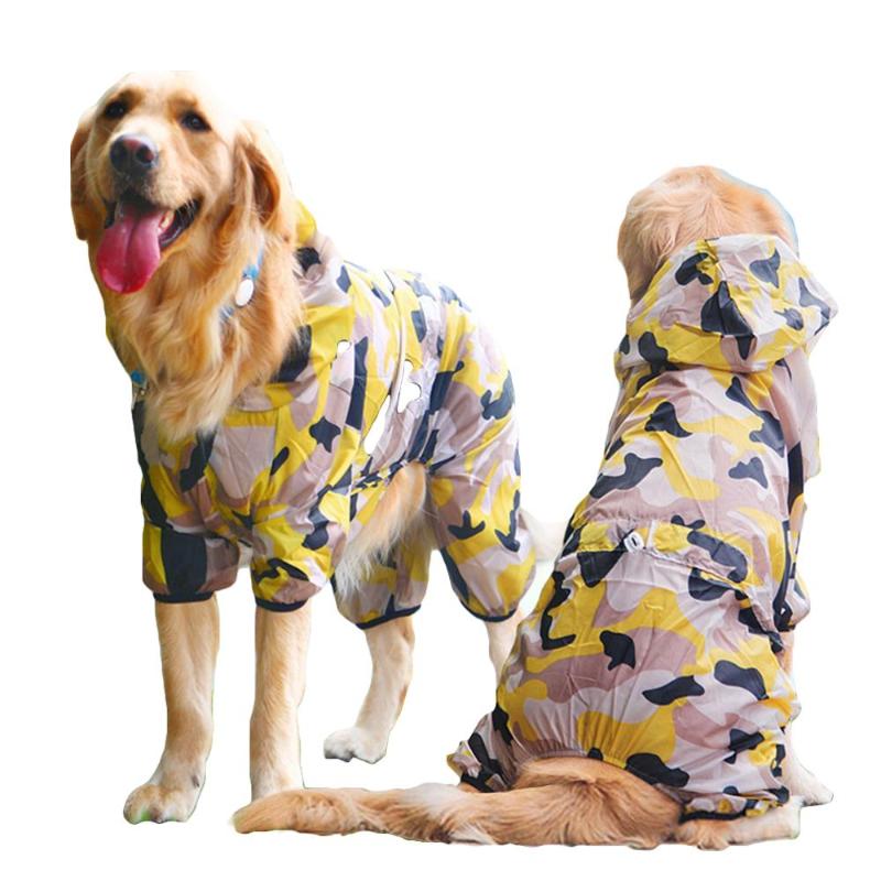 

NACOCO Dog Sun-Protective Clothing Pet Four Legs Lycras Camouflage Cooling Costume for Large Dogs on Summer/Spring/Autumn, Yellow