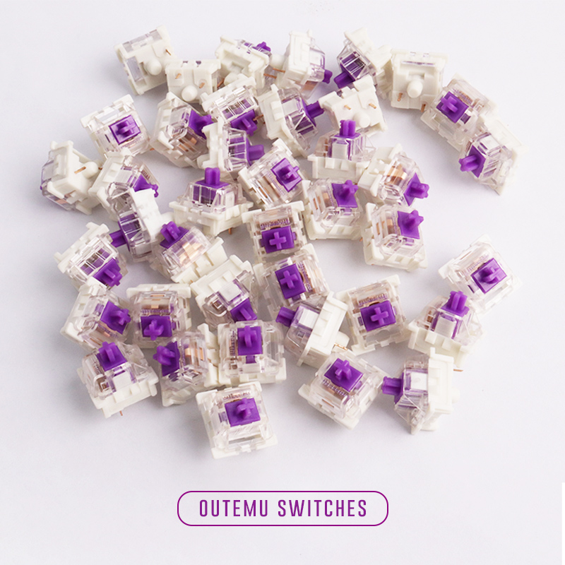 

8PCS Outemu Switch 3 Pin Pransparent Case Mx Purple Green Brown Blue Switches For Mechanical Keyboard Ft GK61GK64 GH60