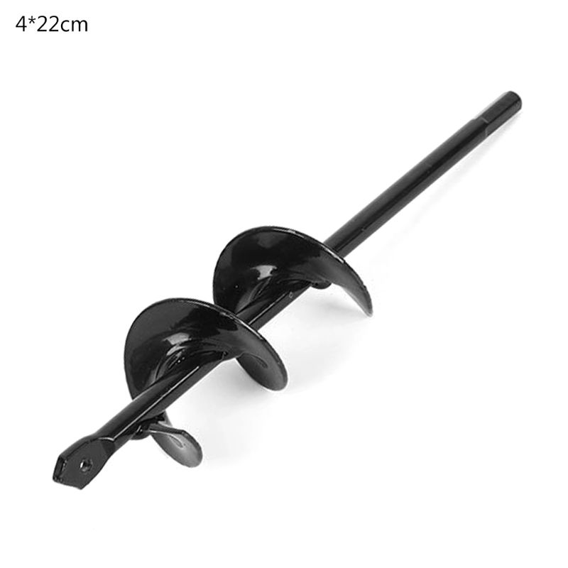 

4x22cm Garden Auger Flower Planter Spiral Drill Bit Hex Shaft Hole Digger Yard Gardening Planting Bedding Bulbs Seedlings