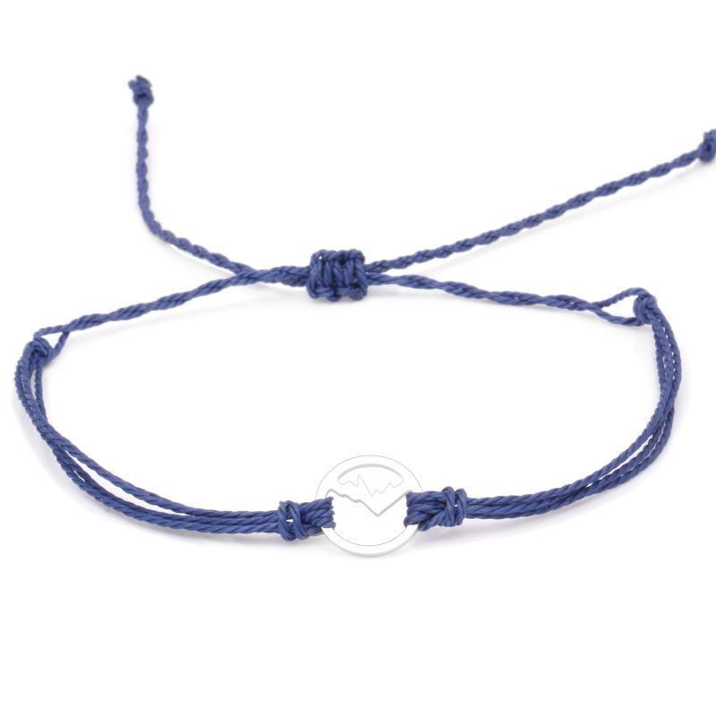 

Charm Bracelets Hand-knitted Rope Bracelet Stainless Steel Mountain Lucky Couple Jewelry Surf Beach Bohemian