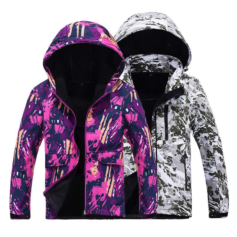 

Men's Autumn Winter Softshell Jacket Women Camouflage Outdoor Sports Hooded Coat Windbreaker Waterproof Hiking Jackets, Men green